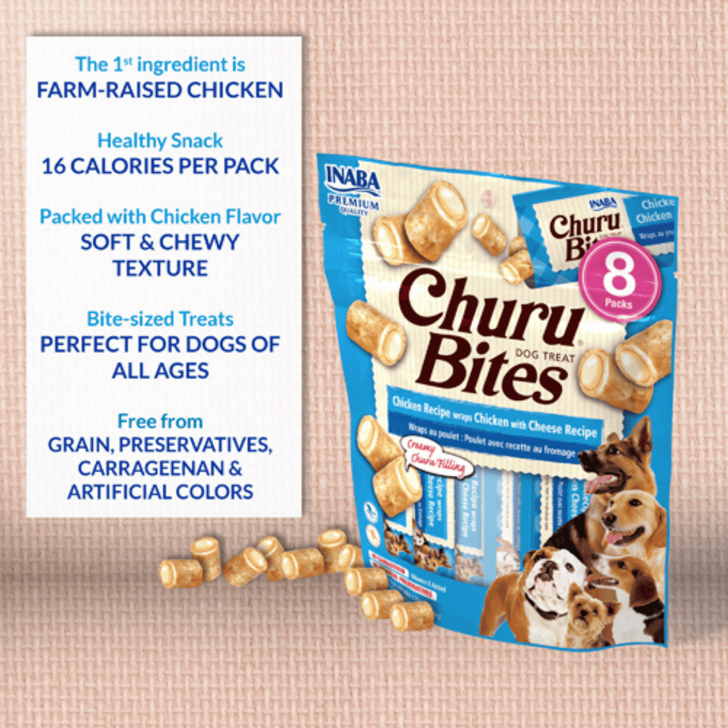 Churu Bites Dog Chicken & Tuna 96g (8pcs)