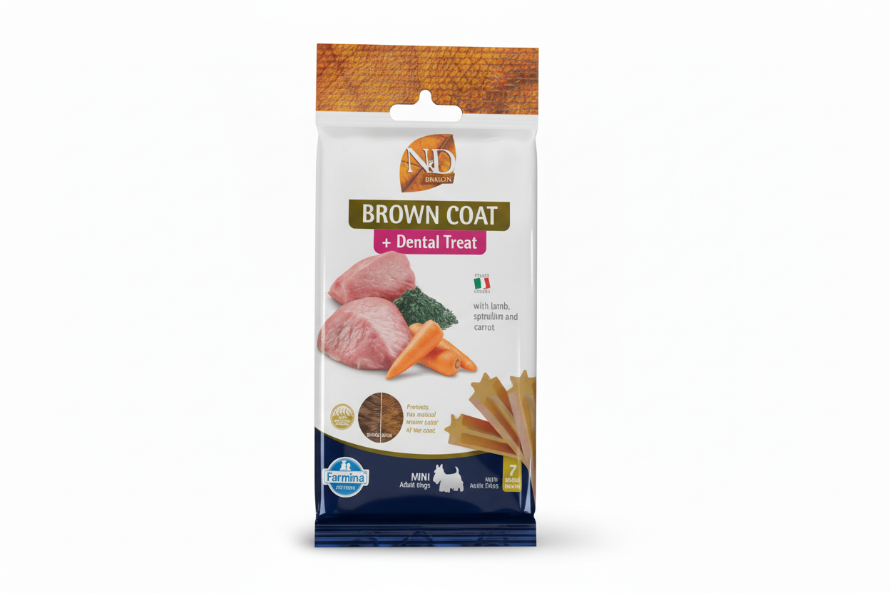 Dental Treat Brown - Lamb Spirulina Carrot (Mini)
