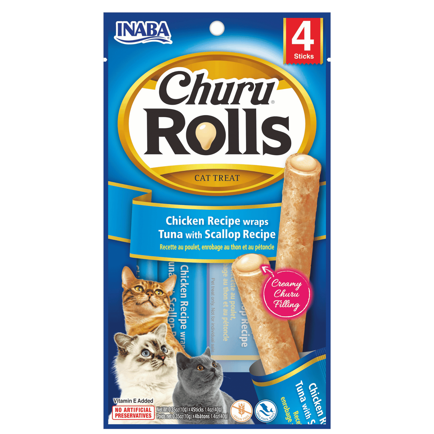 Churu Rolls Tuna & Scallop 40g (4pcs)