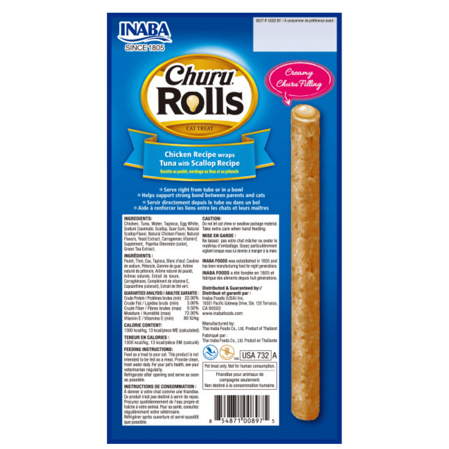Churu Rolls Tuna & Scallop 40g (4pcs)
