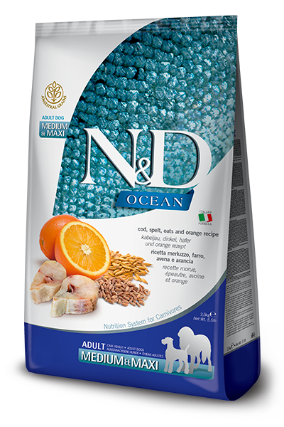 Ocean Codfish & Orange Ancestral Grain Adult Medium/Maxi
