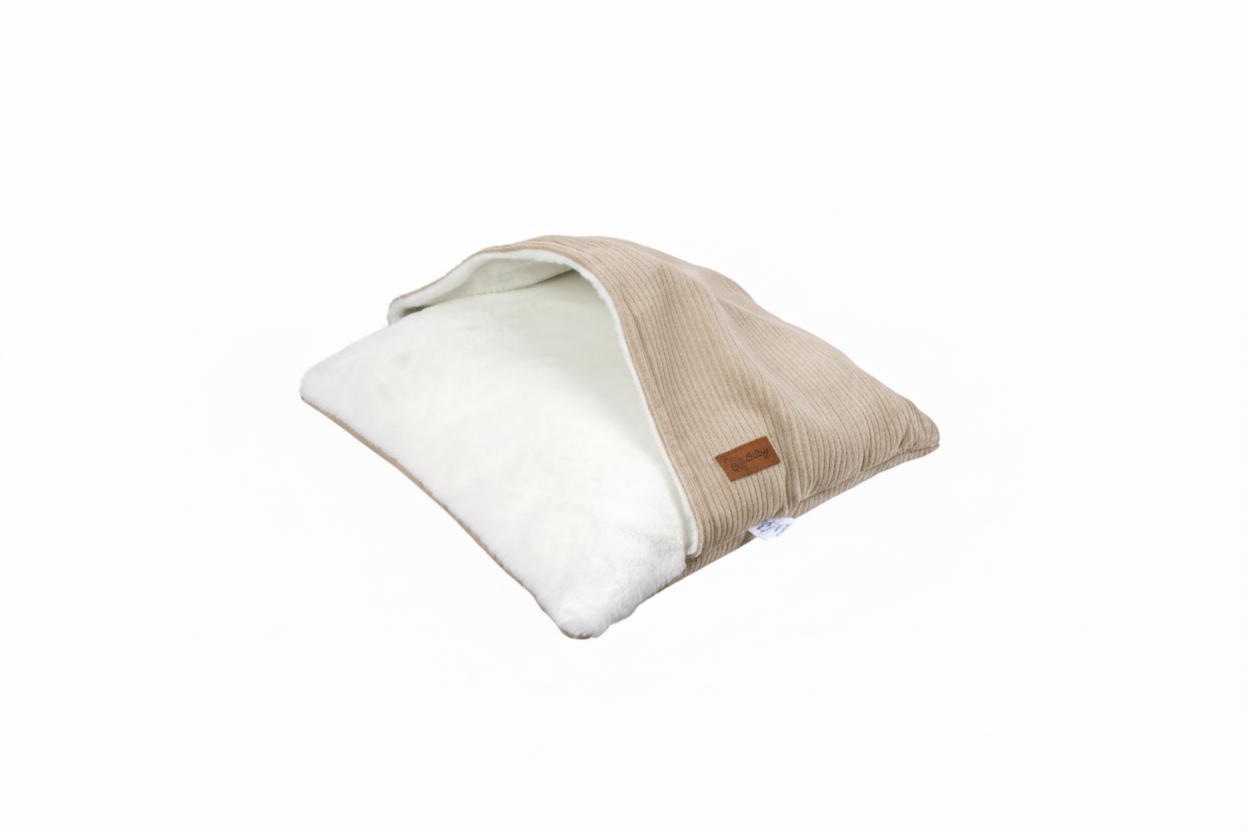 Corduroy Sleeping Bed VR04 Beige