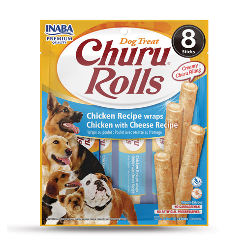 Churu Rolls Köpek Tavuklu & Peynirli 96g (8 adet)