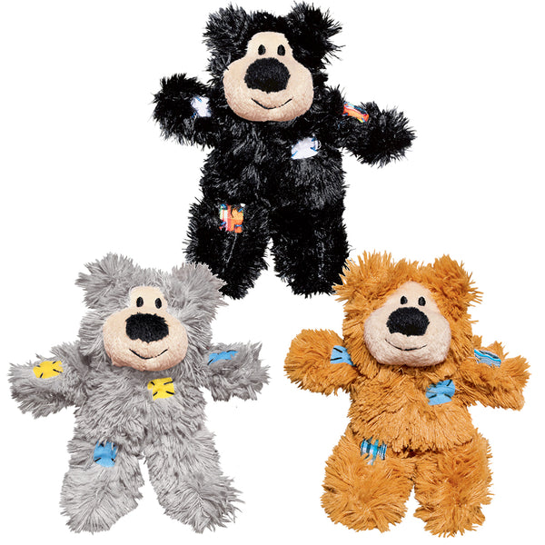 KONG cat softies patchwork bear 13x8x5cm mixed colors