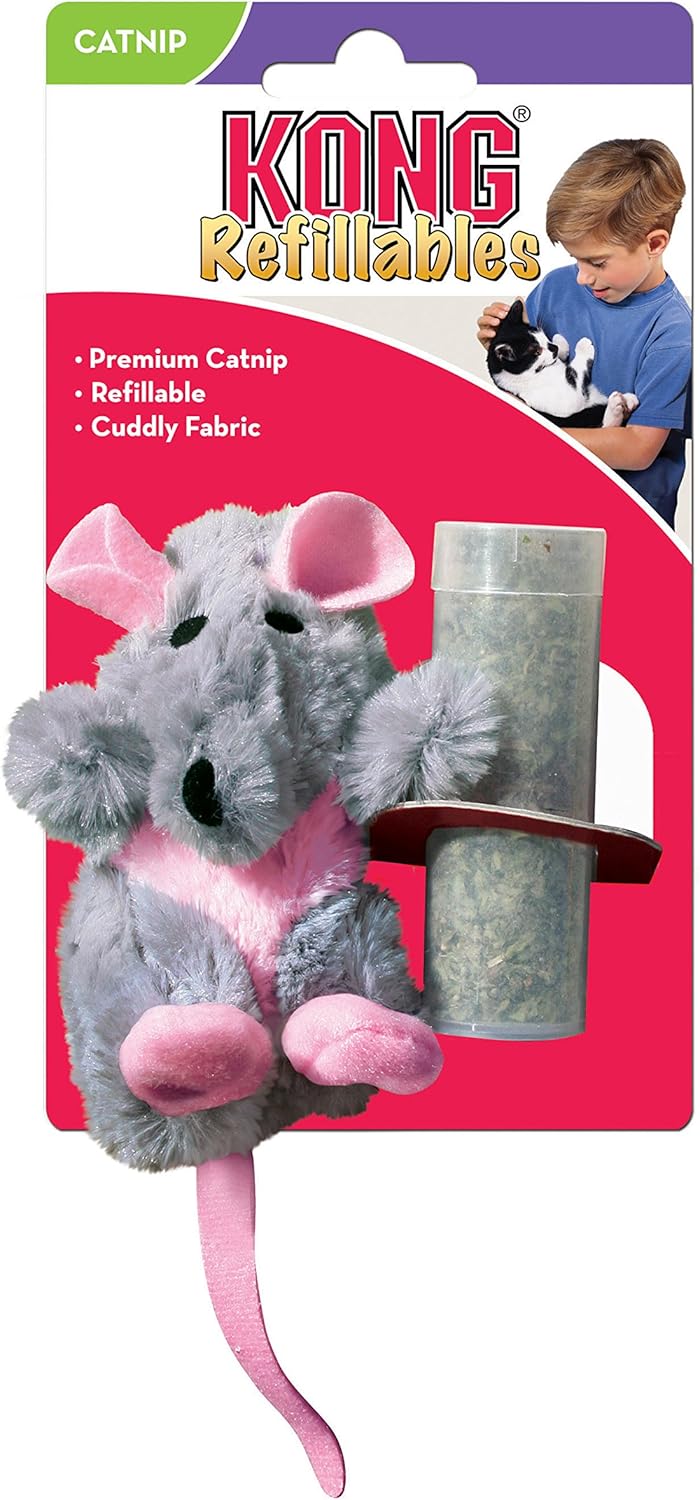 KONG cat refillables rat 10x3,5x17cm grey