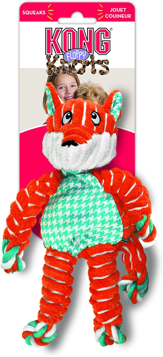 KONG floppy knots fox S/M - 23,5x20,32x8,89cm Multicolour