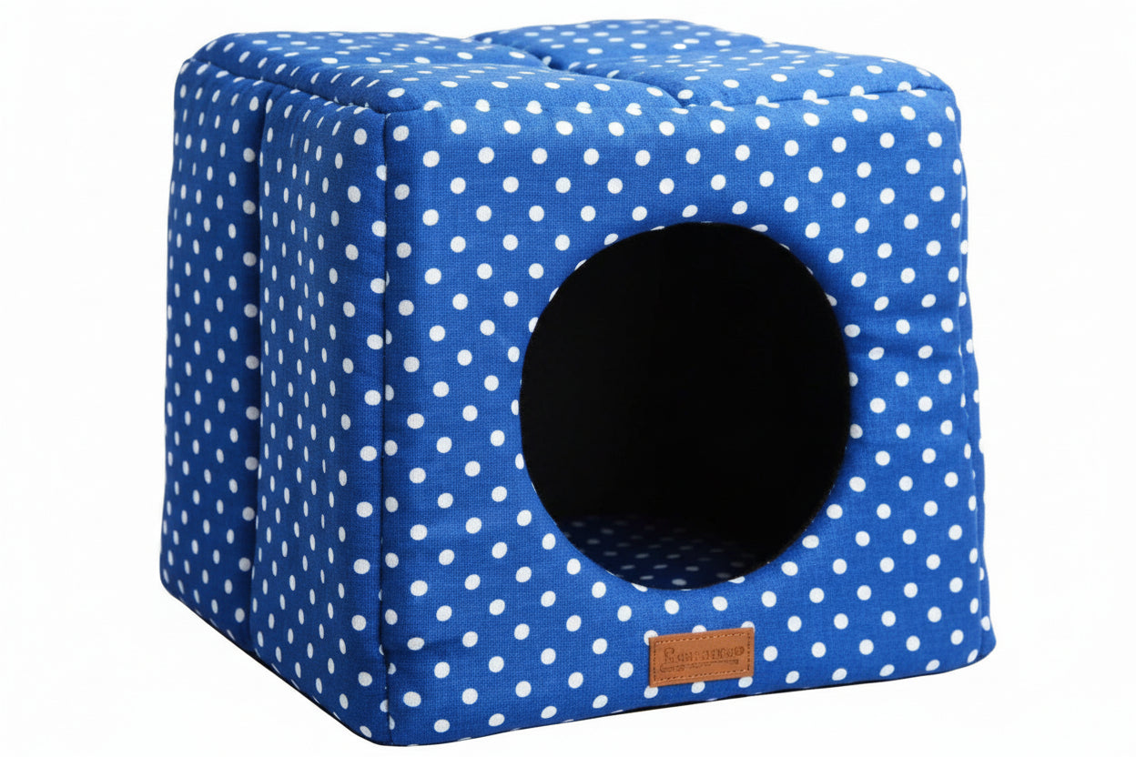3D Kulübe VR04 Blue Polka